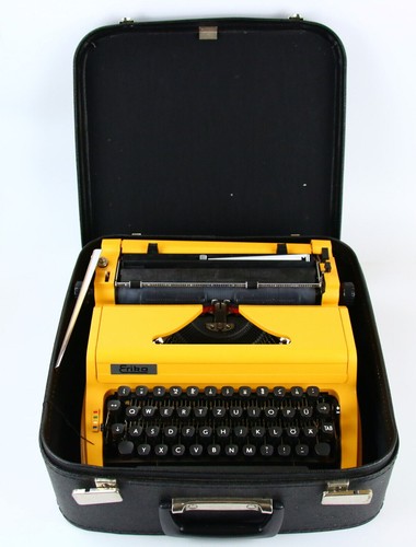 Schreibmaschine erika orange - schreibmaschine,